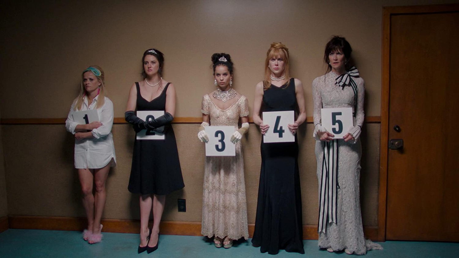 Madeline Martha Mackenzie (Reese Witherspoon), Jane Chapman (Shailene Woodley), Bonnie Carlson (Zoë Kravitz), Celeste Wright (Nicole Kidman), Renata (Laura Dern) – © HBO 