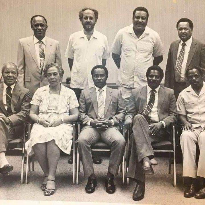 Sir Lester Bird with regional Caribbean leaders