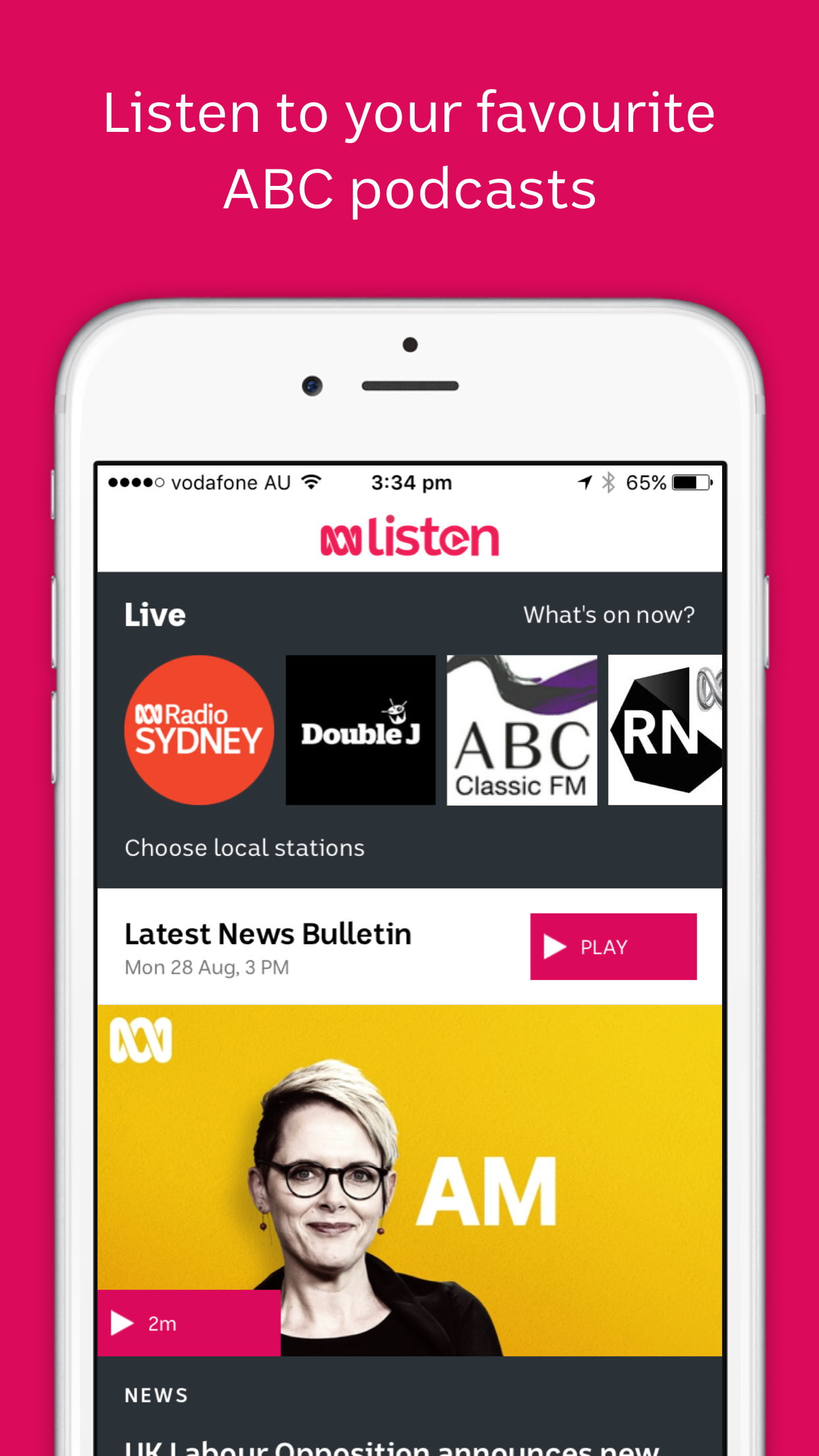 Listen to your favourite ABC podcasts