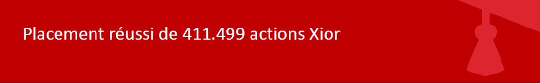 Placement réussi de 411.499 actions Xior