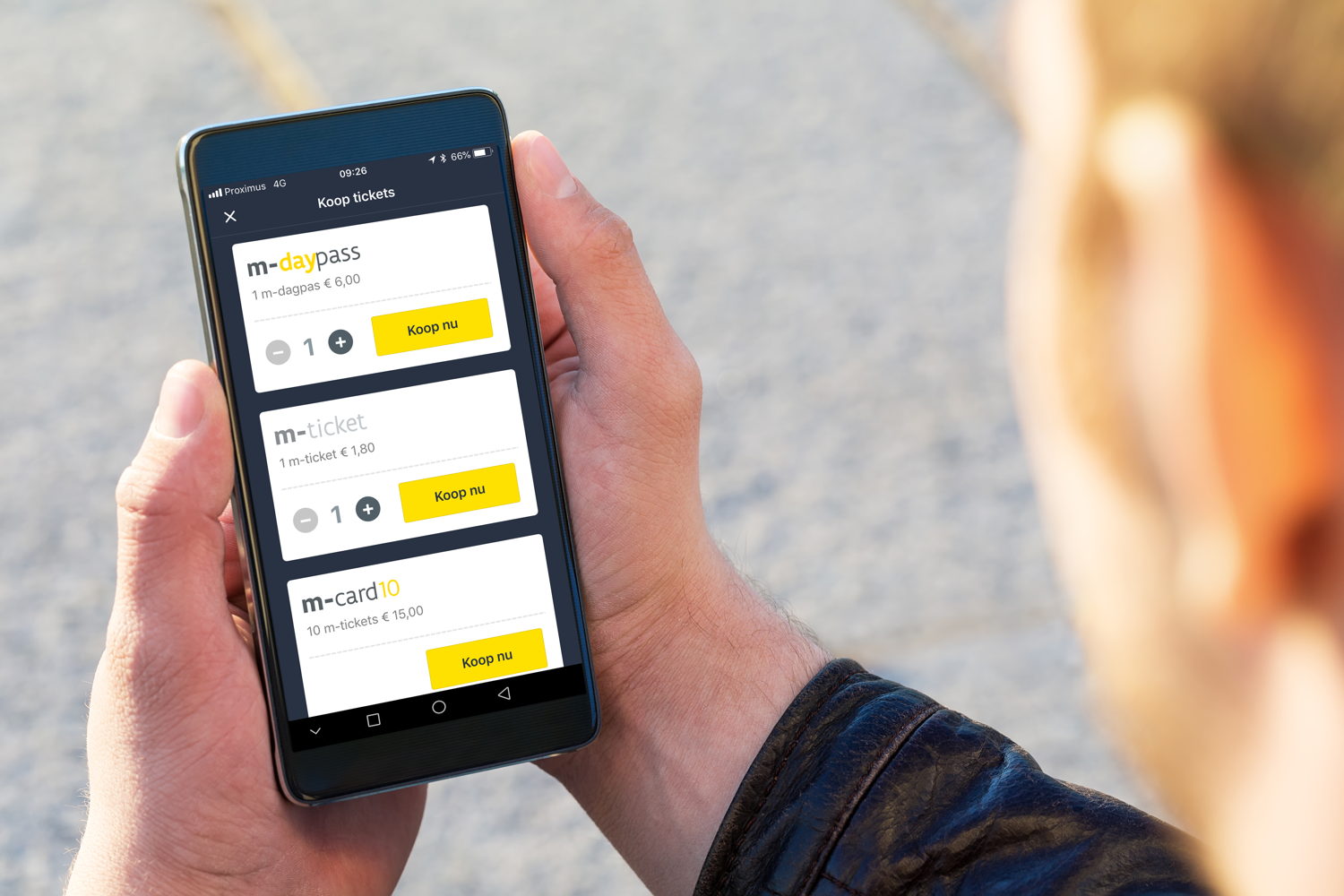 De meest courante vervoerbewijzen zijn te koop via de app van De Lijn.