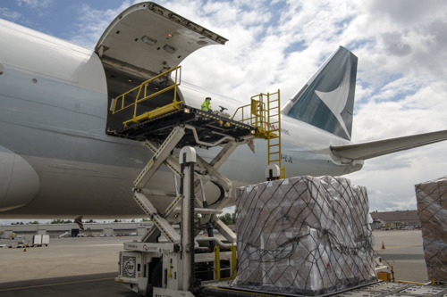 Cathay Pacific Cargo delivers relief supplies for India from Portland