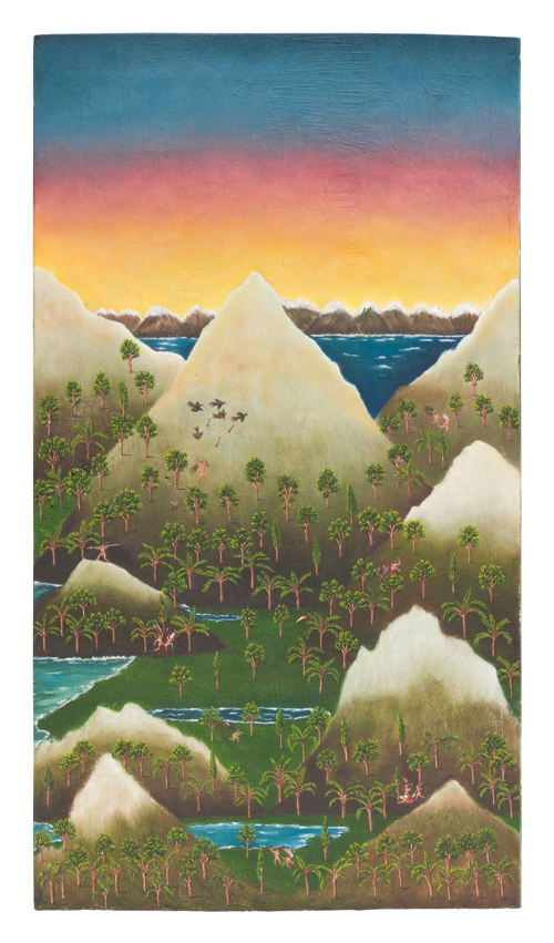 ELINE VANSTEENKISTE White Mountain, 2024 oil on wooden panel 53 x 30 x 1,5 cm. Courtesy Tim Van Laere Gallery, Antwerp-Rome