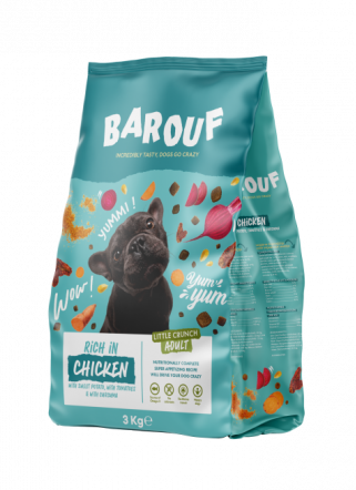 Barouf Little Crunch, een mengeling van natuurlijke vitaminen voor volwassen honden