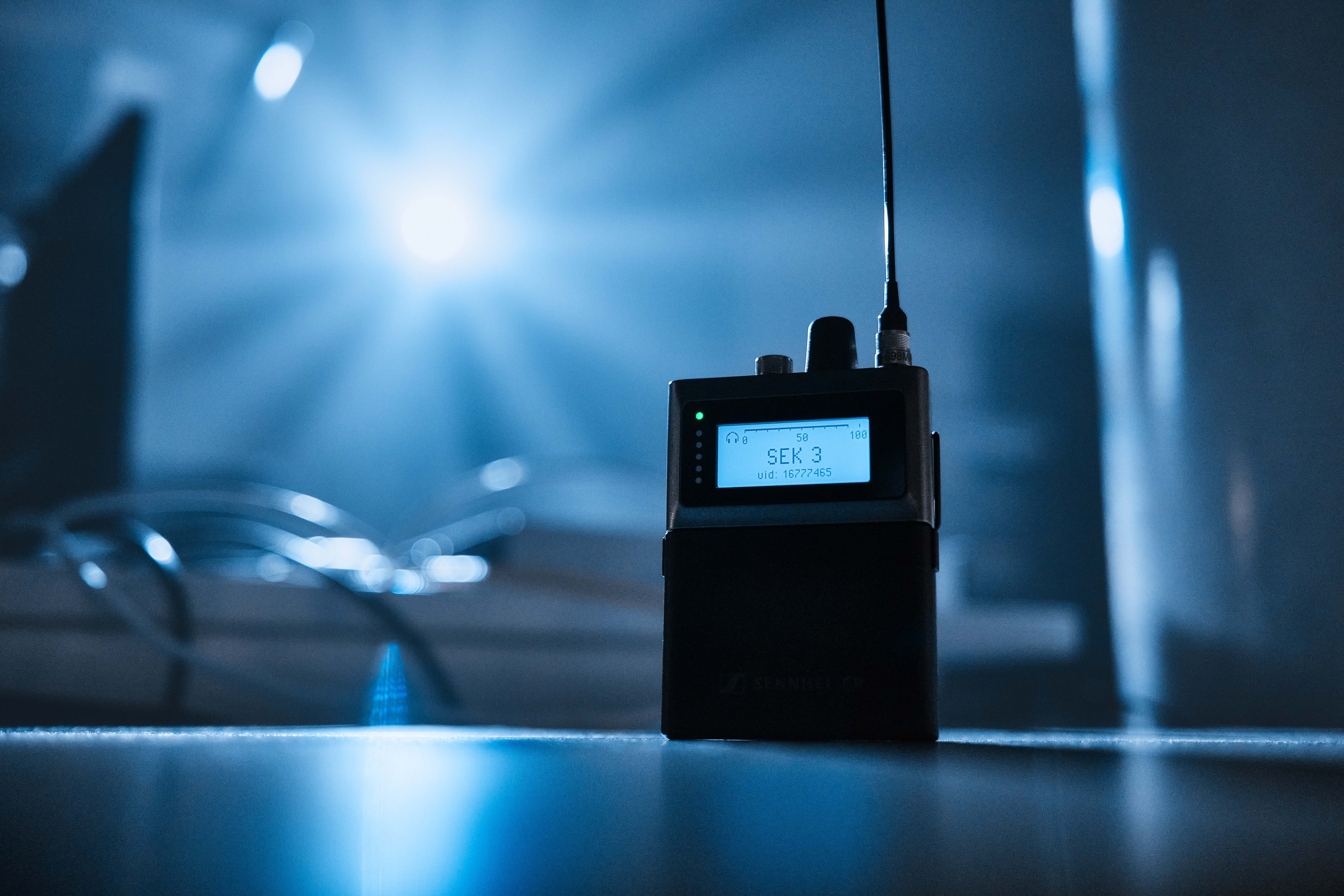 The Spectera SEK bodypack handles both mic and IEM audio, plus control data, in the same wideband RF channel