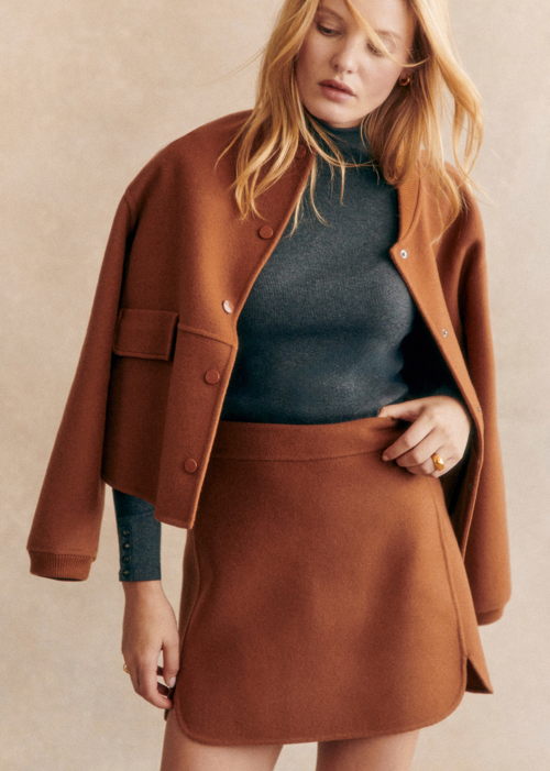 Sézane - Jupe TANIA Caramel - 100€