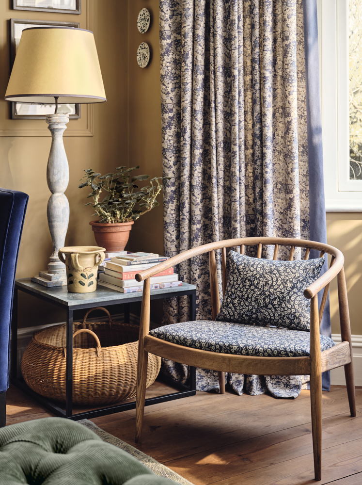 House Florals at Liberty, www.libertylondon.com | Reprised Upholstered Chair courtesy of L Ercolani (Photographer: Ben Anders)