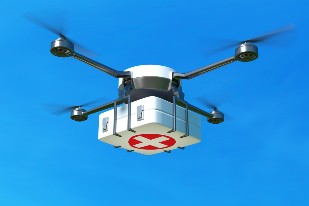 Transport met drones tussen ziekenhuizen wordt realiteit