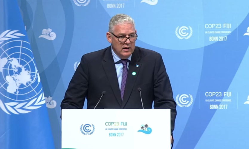 Prime Minister Chastanet addresses the Joint High Level Segment at COP23