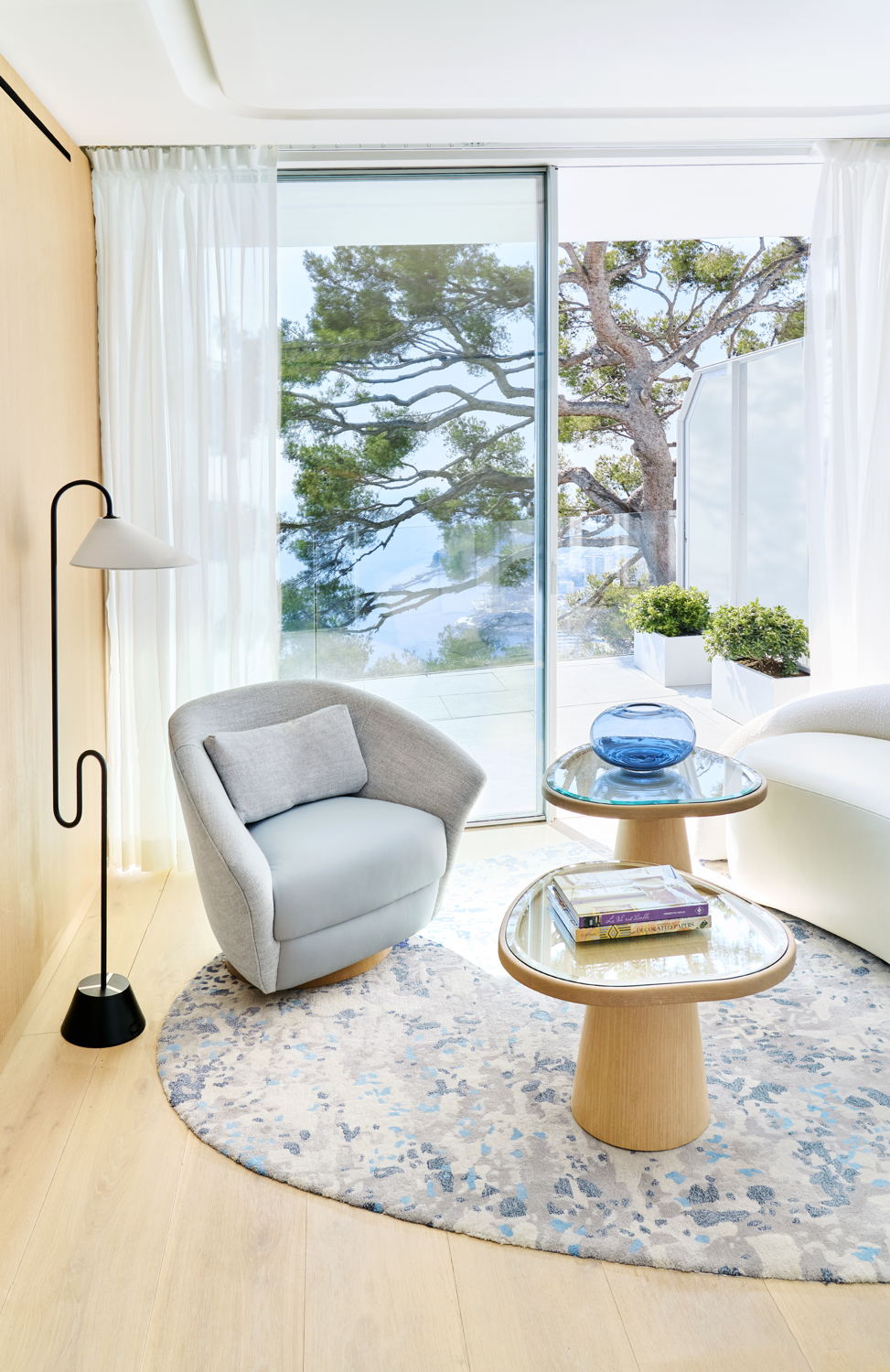 Guest Room at The Maybourne Riviera designed by André Fu