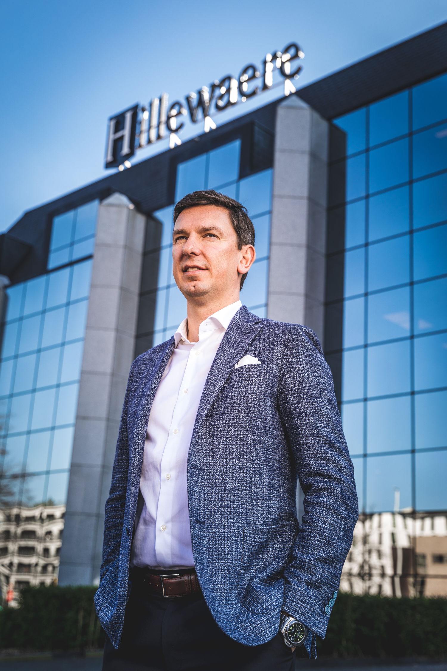 Roel Druyts, CEO van Hillewaere Groep, aan het hoofdkantoor in Turnhout.