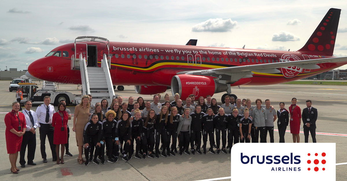 Brussels Airlines flies Red Flames to England for European Championship