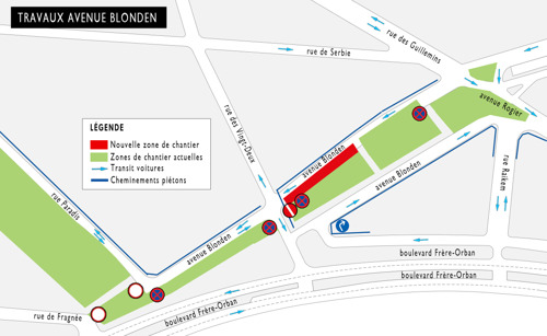 Tram de Liège : Travaux sur l'avenue Blonden
