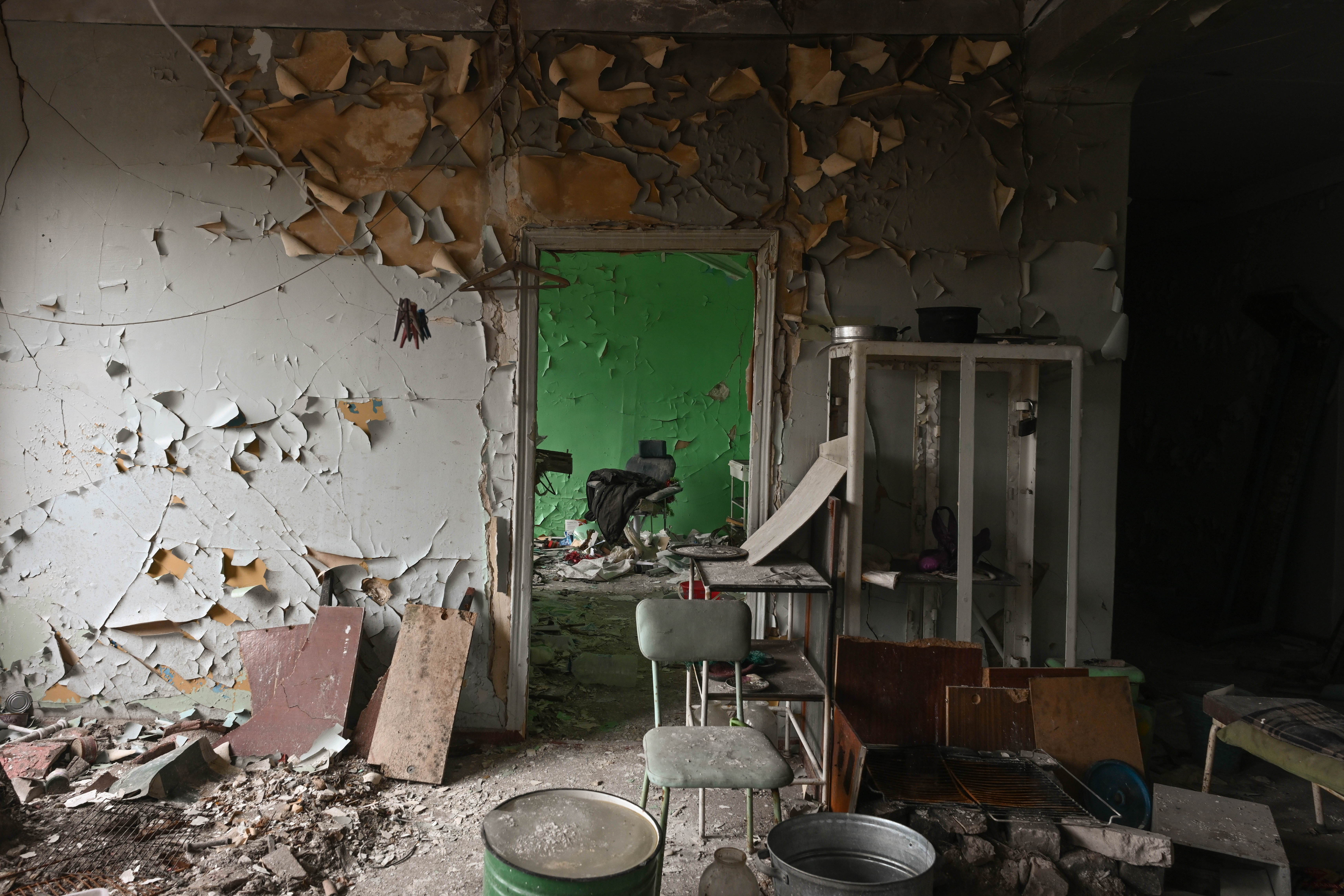Estancias de un hospital destruido en Lyman, provincia de Donetsk, Ucrania. © Colin Delfosse Estancias de un hospital destruido en Lyman, provincia de Donetsk, Ucrania. © Colin Delfosse