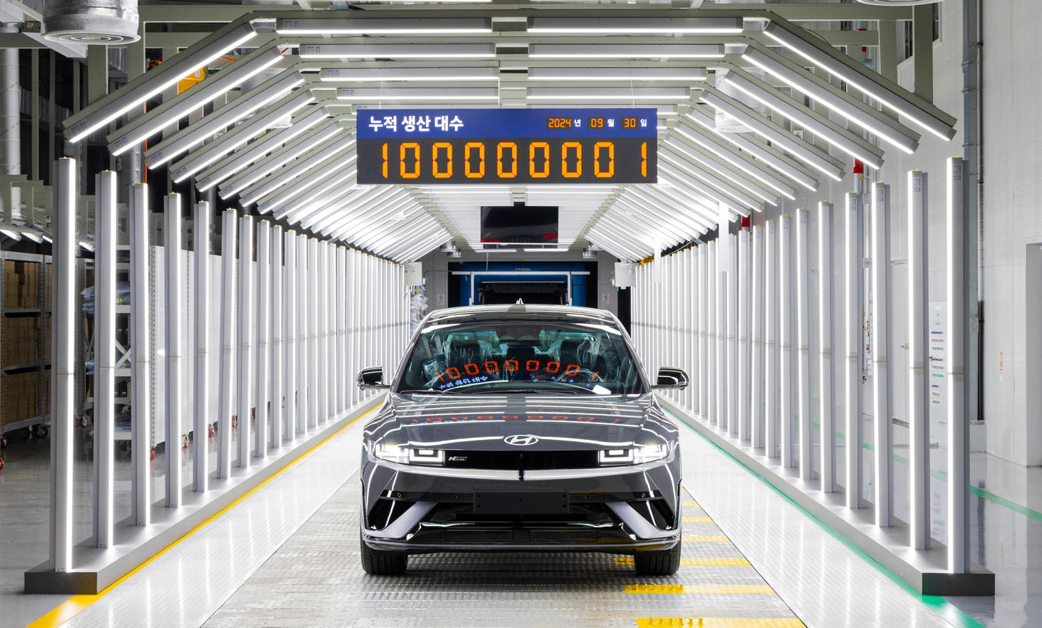 Hyundai Achieves 100 Million Production Milestone The 100 millionth and first Hyundai Motor vehicle - IONIQ 5