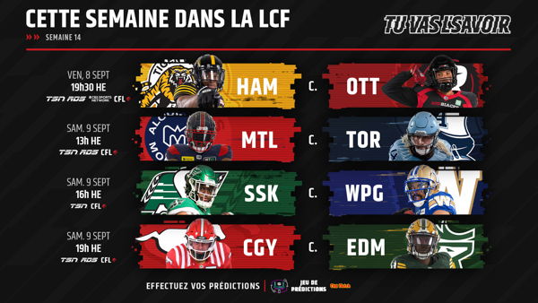 Cette semaine dans la LCF – Semaine 14