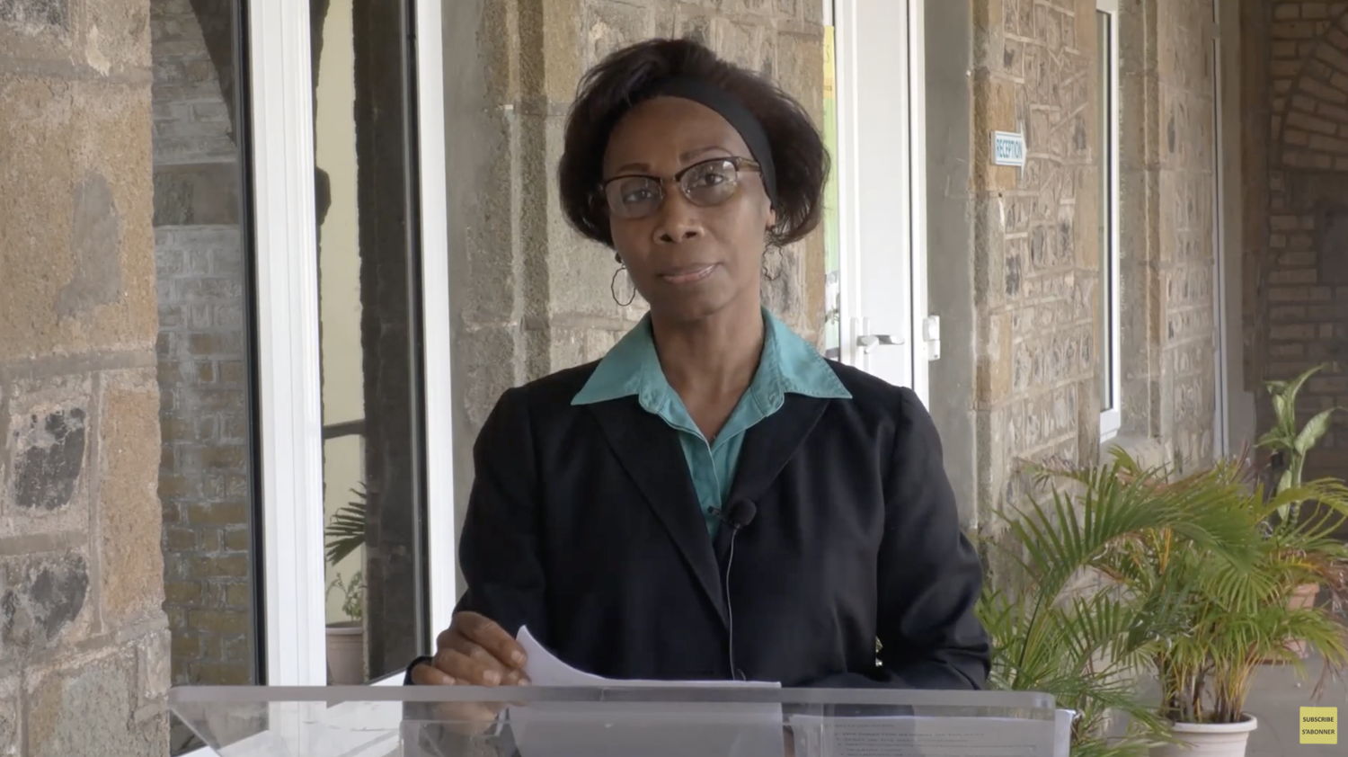 Bernadette Auguste, Senior International Relations Officer at the OECS Commission and Master of Ceremonies.