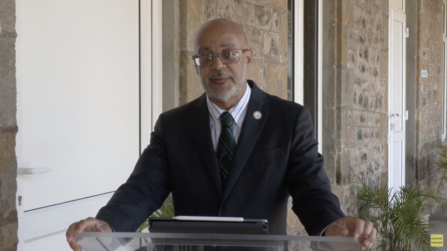 Director General of the OECS, Dr. Didacus Jules, delivers address on the occasion of the 38th Anniversary of Independence of Saint Kitts and Nevis.