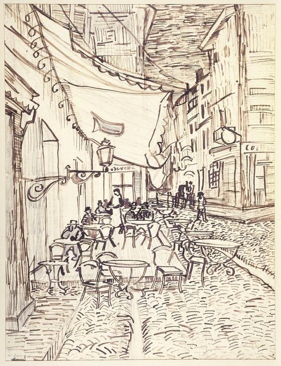 “Terrace of the cafe in the evening” (Night cafe in Arles).AKG50704 ©akg-images