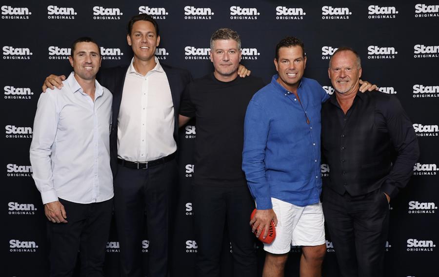 AFL player agents David Trotter, Andrew McDougall, Robbie D'Orazio, Paul Connors, Colin Young