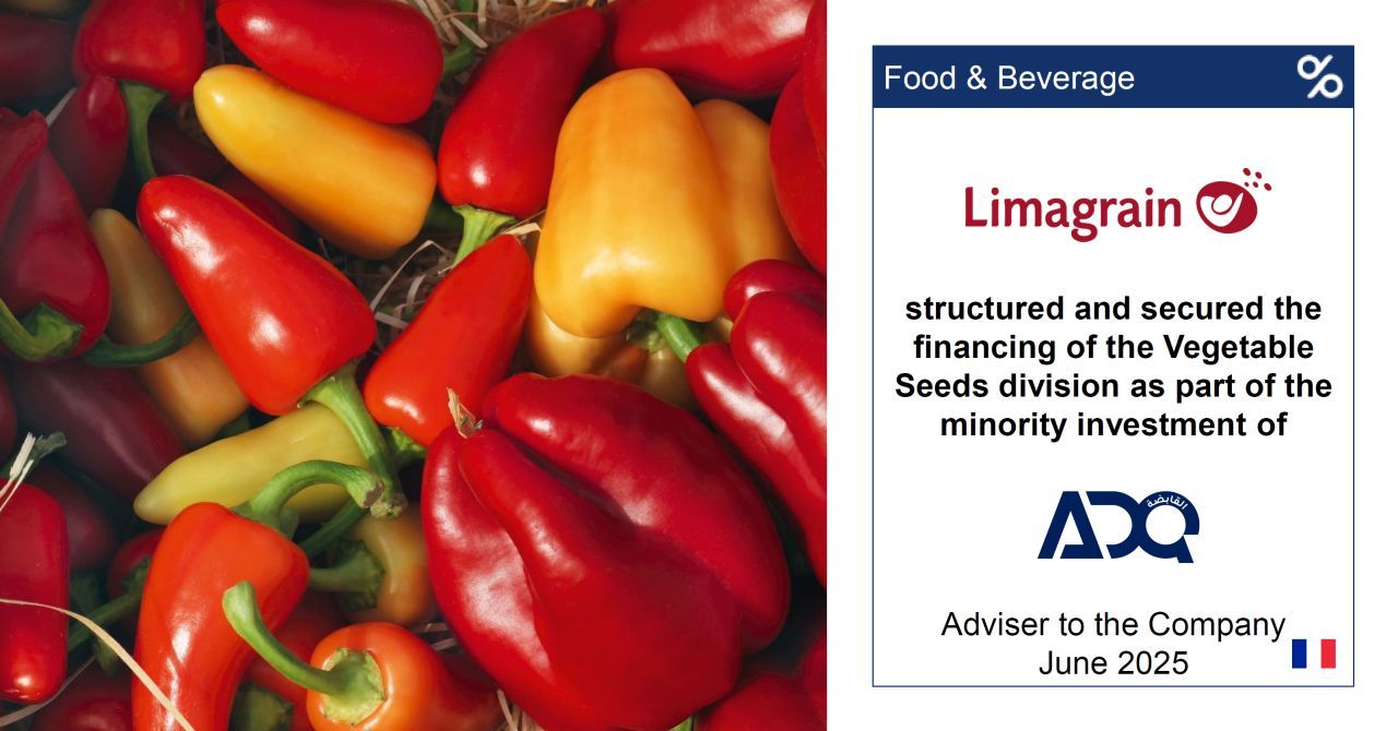 Degroof Petercam Finance conseille Limagrain dans la structuration et la sécurisation du financement de son activité potagère dans le cadre de la cession d’une participation minoritaire de 35 % de Limagrain Vegetable Seeds à Abu Dhabi Developmental Holding Company (ADQ)