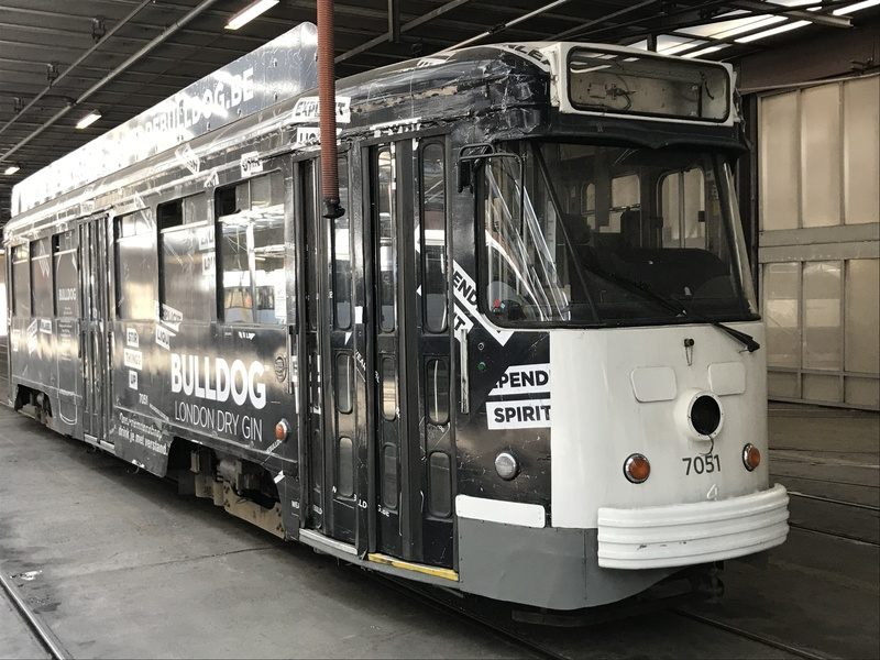 Een van de 2 geveilde PCC-trams.