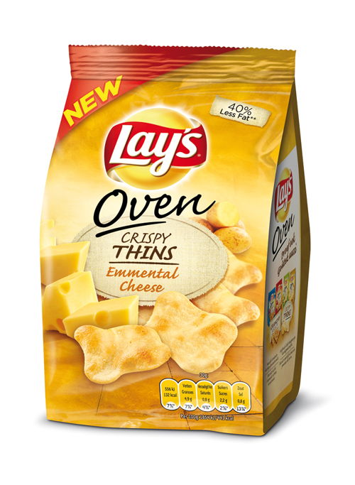 Lay's Oven Crispy Thins Emmental Cheese