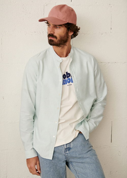 Octobre Editions - Chemise Benny Oxford Blanc Rayures Vertes - 90€