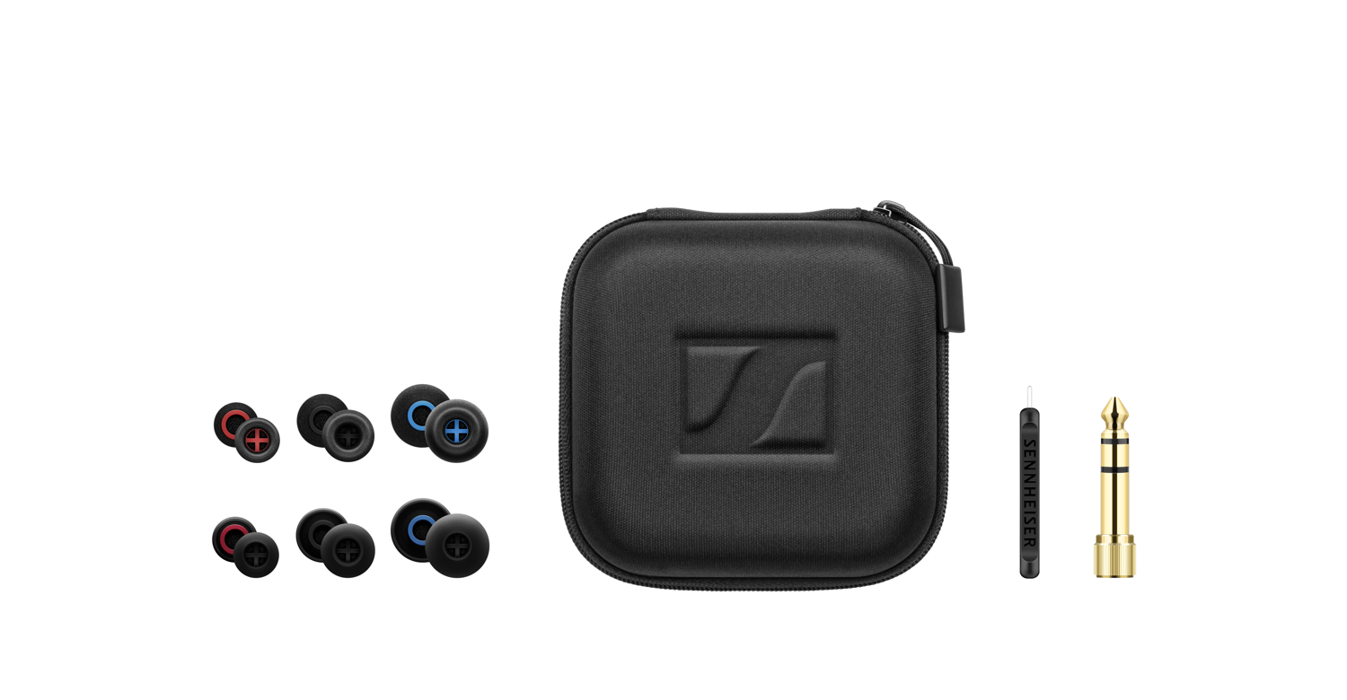 The accessories included with the IE 400 PRO and IE 500 PRO