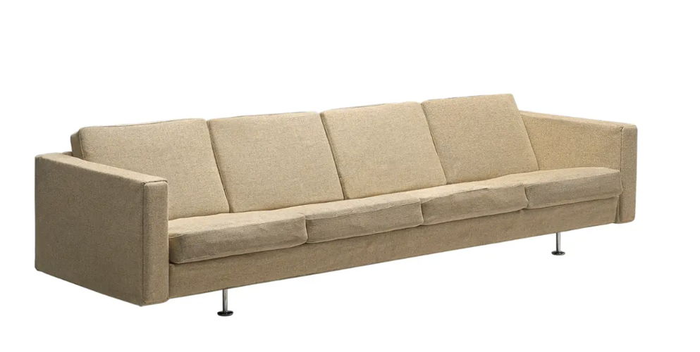 Hans J. Wegner for Getama 'Century 2000' Four-Seat Sofa in Beige Fabric, $4,950