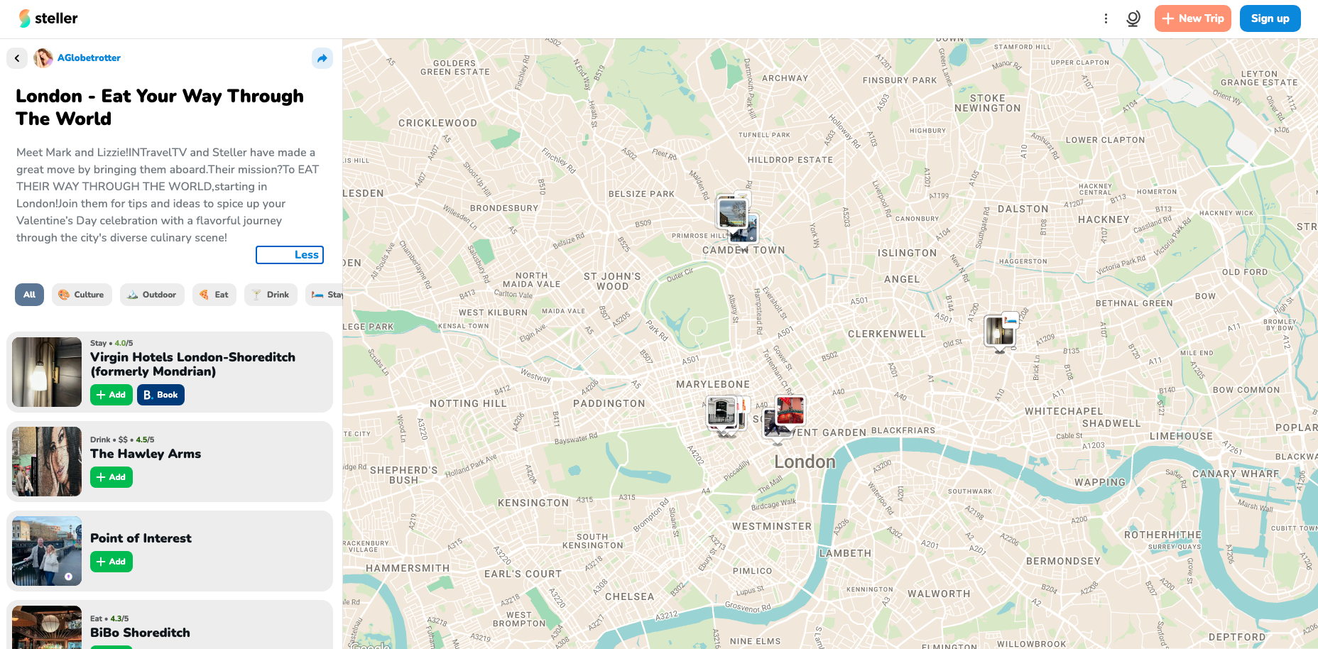 Steller Map for INTRAVEL Campaign Steller Map for INTRAVEL Campaign