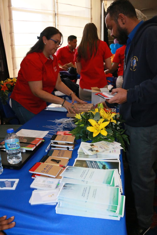 Students visit the IUCN stall at the Exposition.