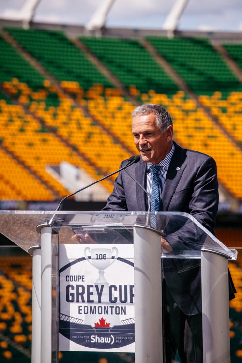 Chairman of the CFL Board of Governors Jim Lawson. Photo Credit: Cooper & O’Hara Photography/CFL