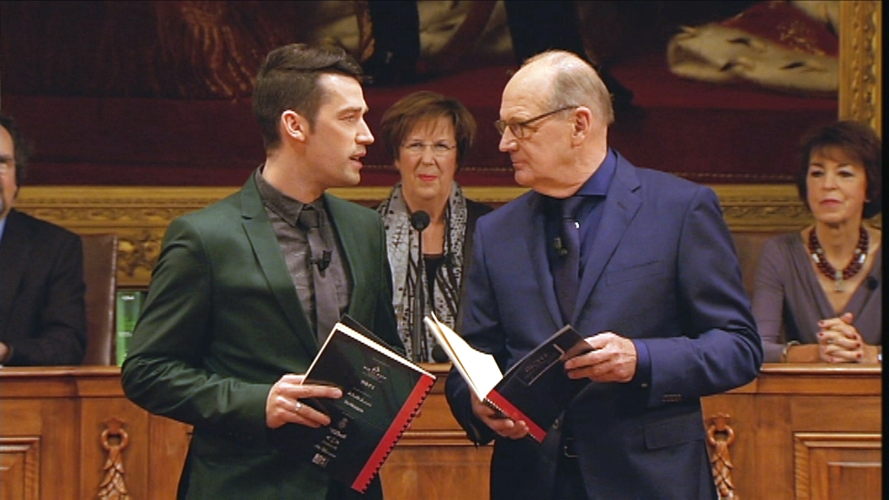 Het Groot Dictee - Freek Braeckman en Philip Freriks - (c) Men at work / VRT