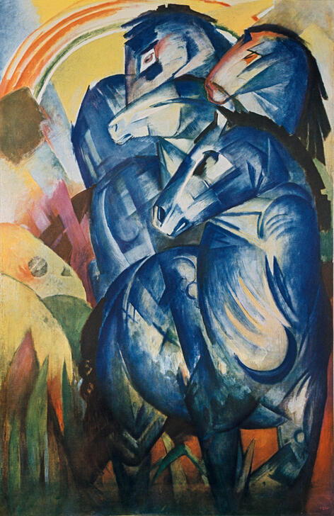 The Tower of Blue Horses, 1913. By Franz Marc. Lost since 1945. AKG42984 © akg-images