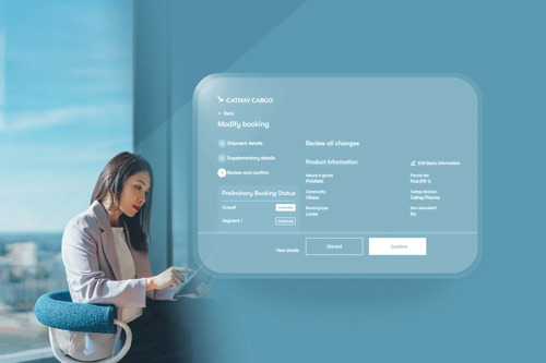 Cathay Cargo enhances the customer booking experience with the launch of Manage Booking