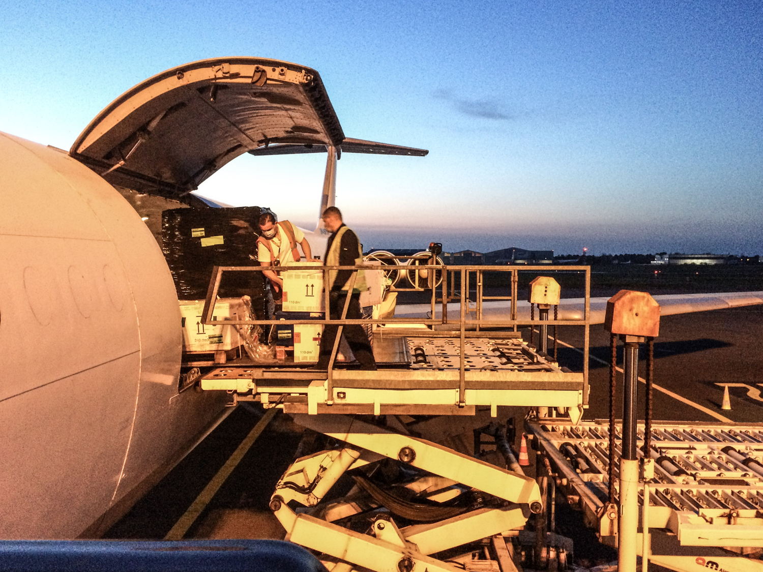 MSF teams are loading medical equipment including inflatable hospital in Merignac airport on 21 March 2020 to be sent to Isfahan, Iran to respond to the coronavirus pandemic.

Copyright: Brigitte Rossotti/MSF