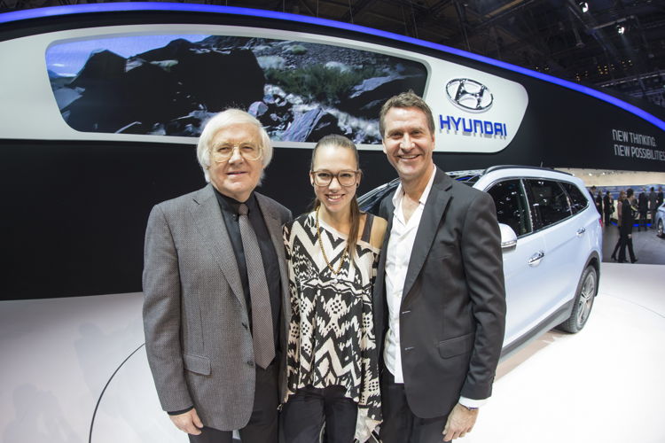Gilbert Gress, Stefanie Heinzmann und Rob Spence (v.l.n.r.)
