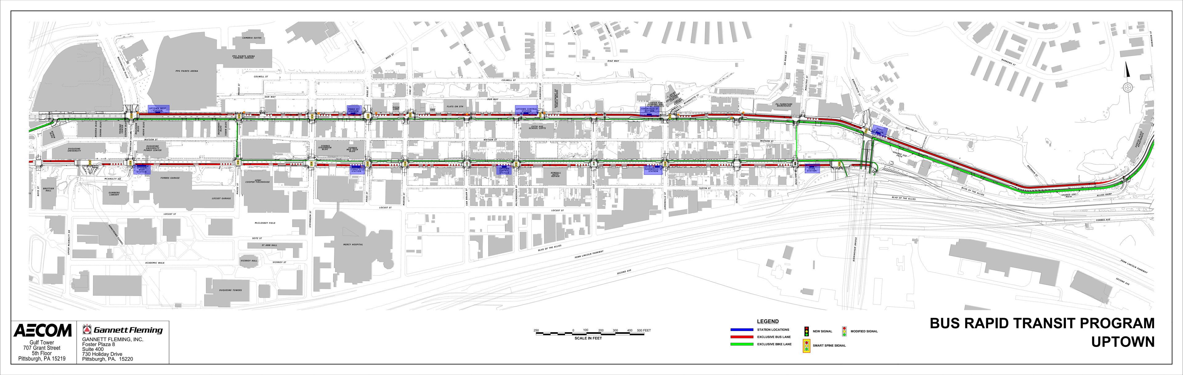 Future PRTX Station Locations for the University Line