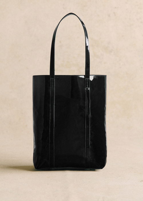 Sézane - LE CABAS NOIR VERNIS (3)