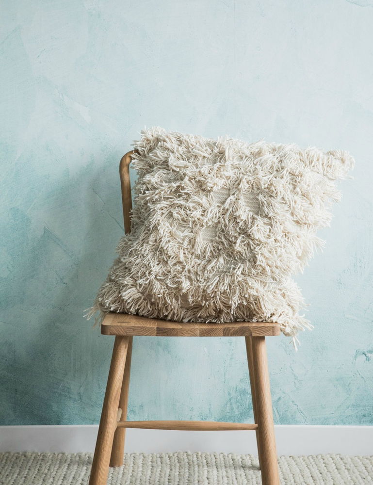 Large Off-White Fringed Cushion
Price : £55.00