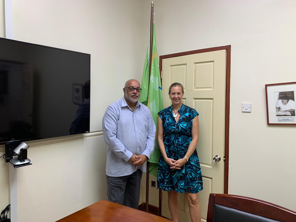 GGGI Caribbean Representative Dr. Kristin Deason, and Director General of the OECS Dr. Didacus Jules