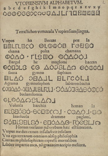 Utopia, Thomas More, Louvain, 1516, Bibliothèque royale de Belgique, Réserve précieuse, INC A 1945, fol. 2r.