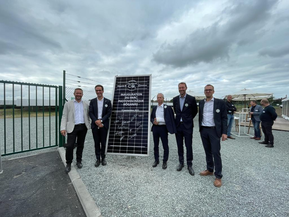 Inauguration of a solar park of nearly 30,000 m² at Höganäs, the largest ever constructed by Dauvister
