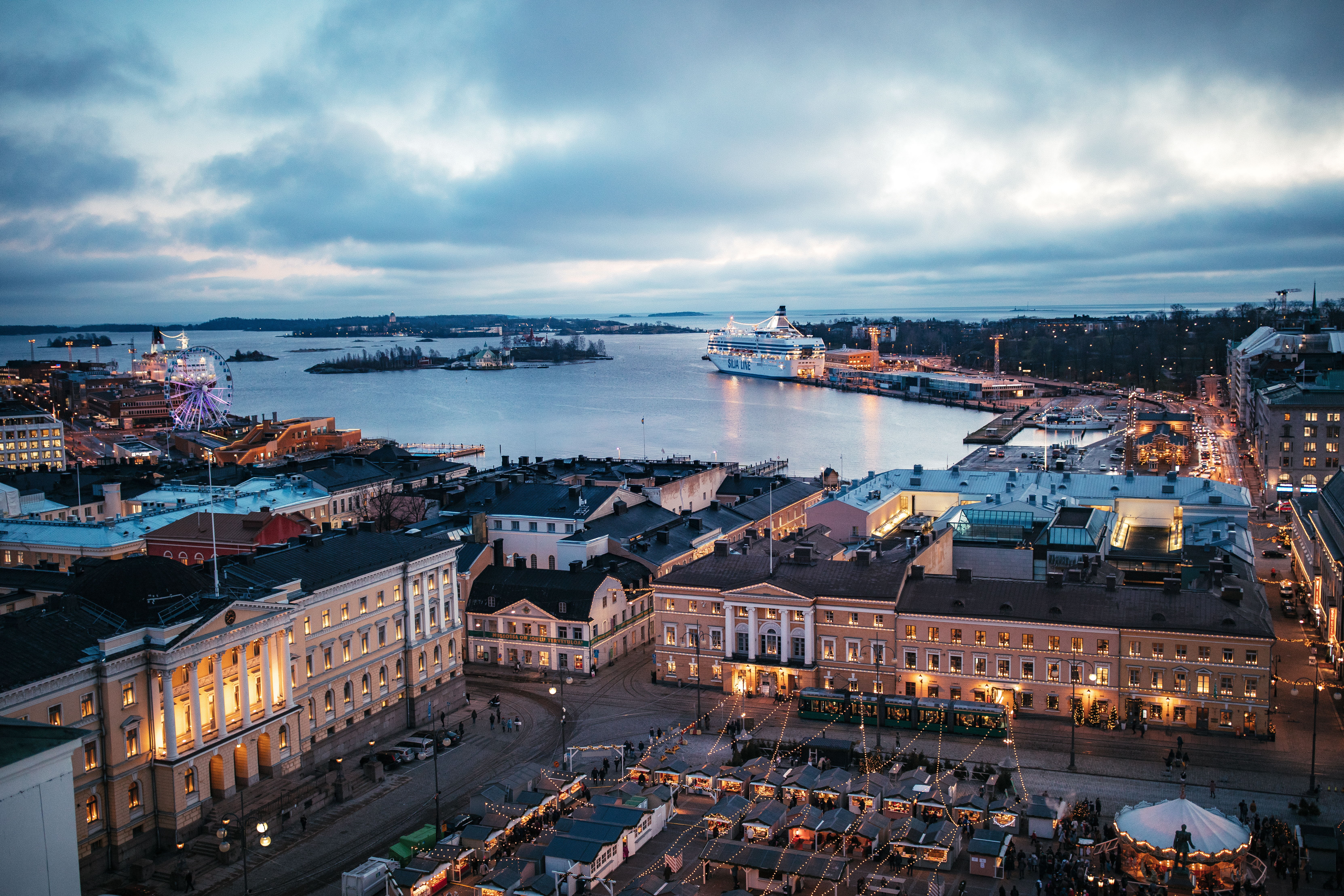 Aerial view of Senate Square, The City of Helsinki