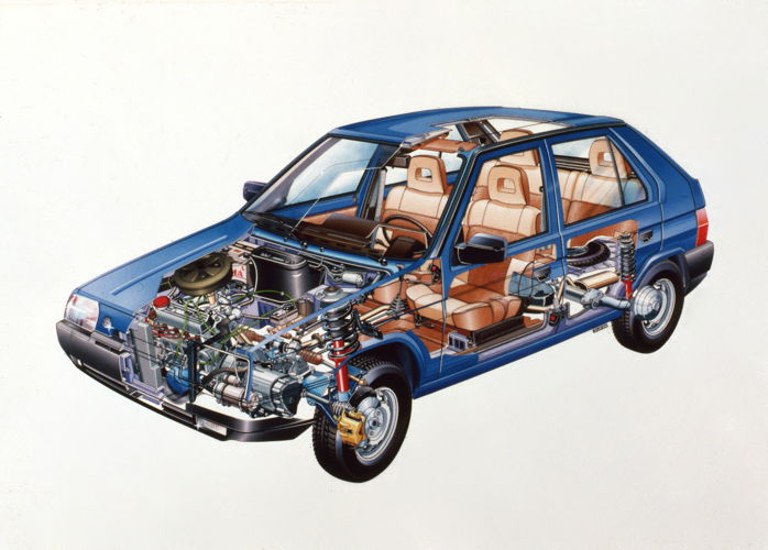 As early as 1987, Volkswagen began testing a prototype of the future ŠKODA FAVORIT series model with VW engines from the EA 827 and EA 111 series. The knowledge gained and relationships formed in the process deepened the interest in cooperation.