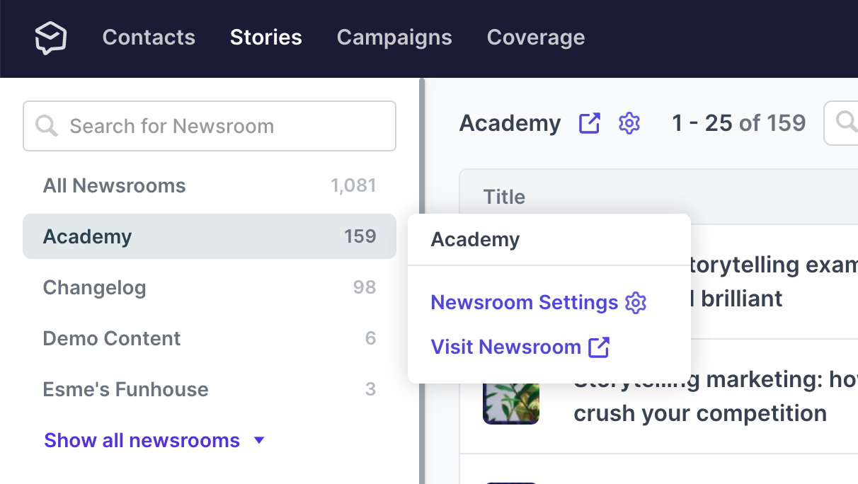 New popover panel for Stories grid Newsroom filter New popover panel for Stories grid Newsroom filter