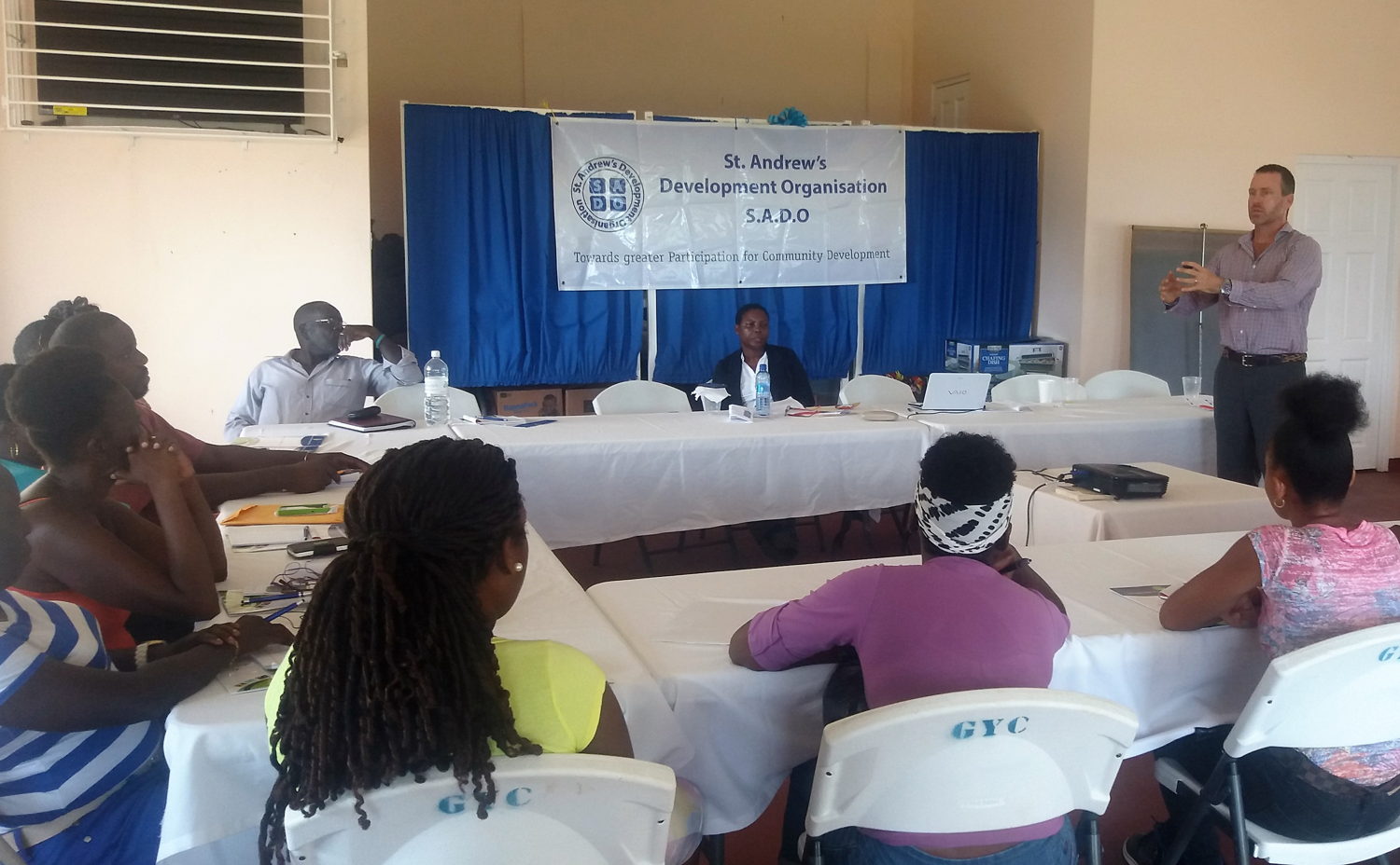 Community group with Responsible Tourism Consultant, James Crockett