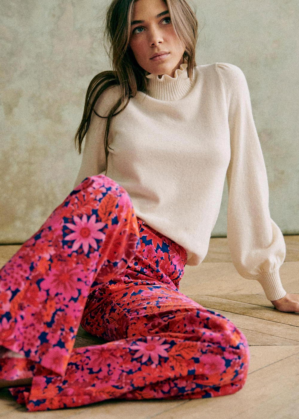Sézane - Pull BRIANNA Ecru 160€