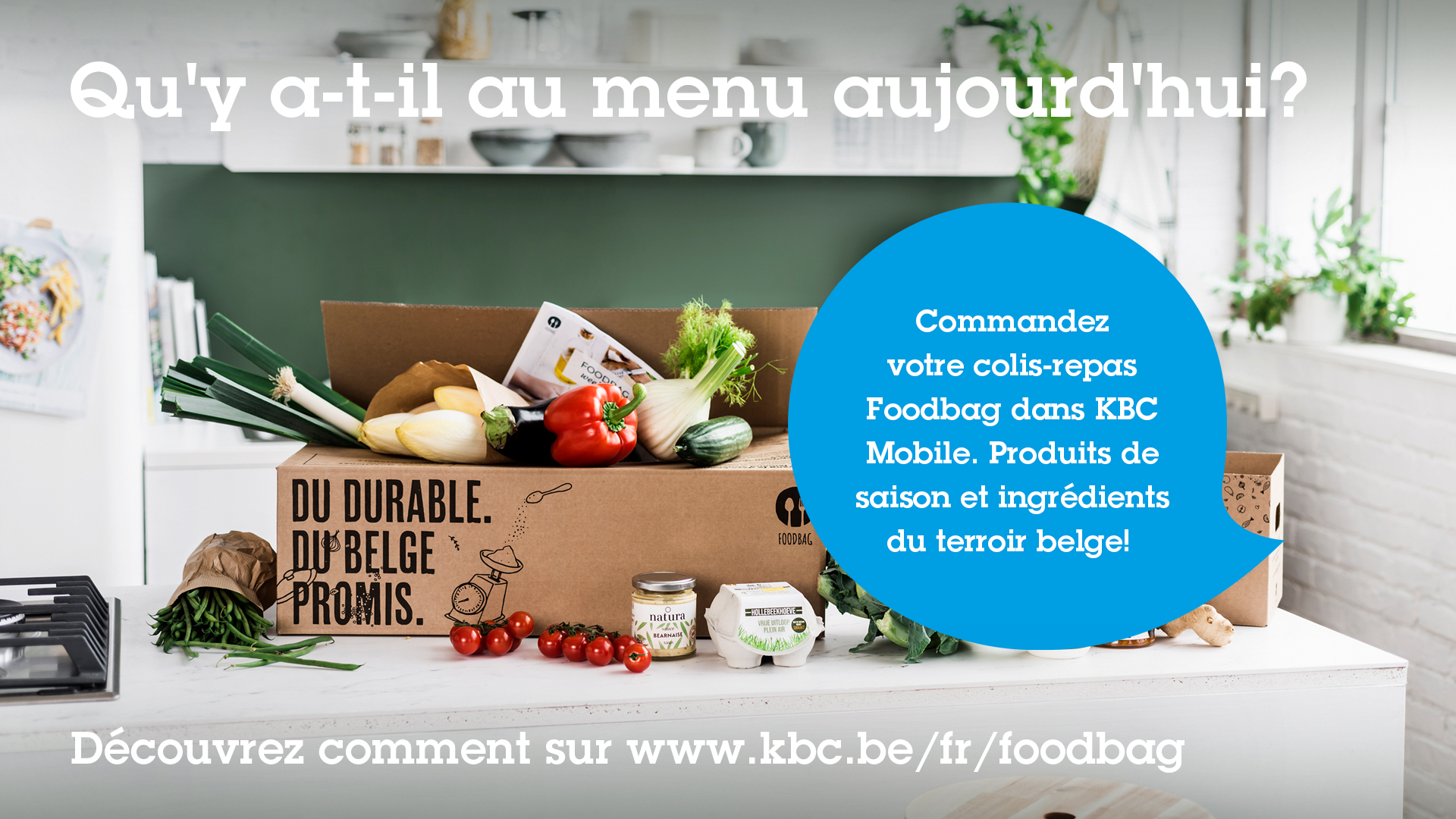 Cook local order your Belgian meal box from Foodbag using KBC/CBC Mobile